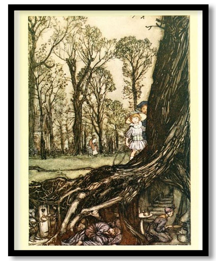 Fairies are all more or less in hiding until dusk by Arthur Rackham (Date Unknown)
