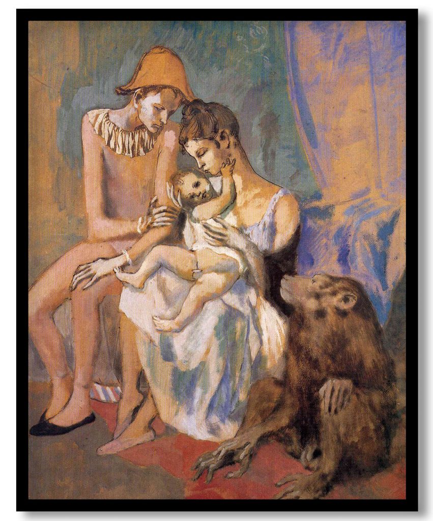 Family of Acrobats with Monkey by Pablo Picasso (1905)