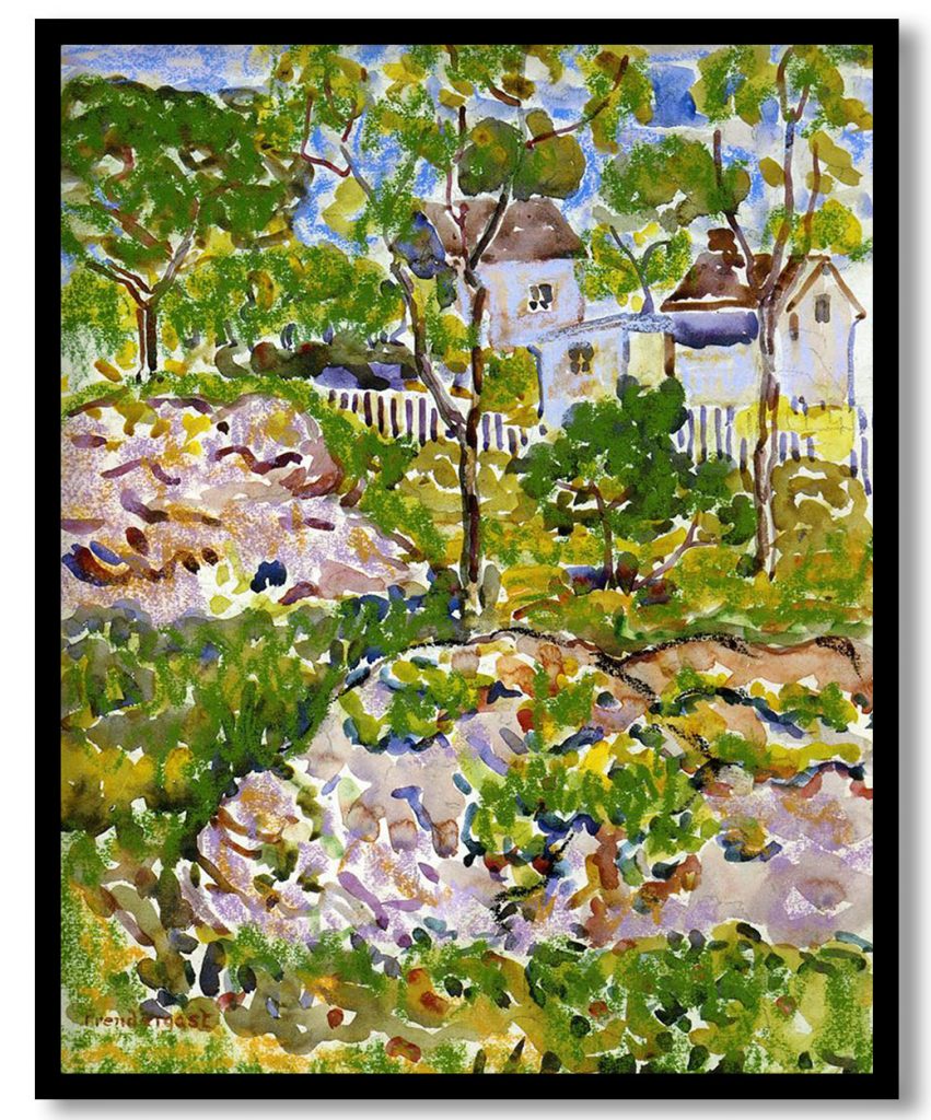 Farmhouse in New England by Maurice Prendergast (1920-1923)
