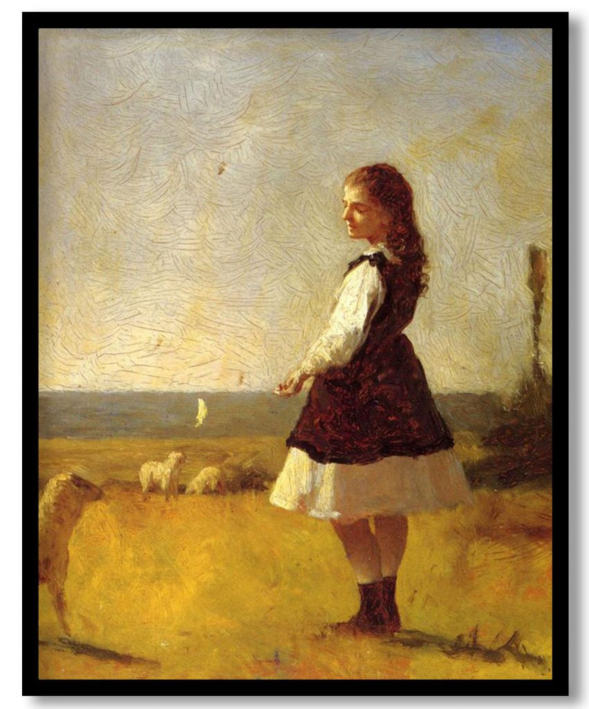 Feeding the Lamb by Eastman Johnson (1875)