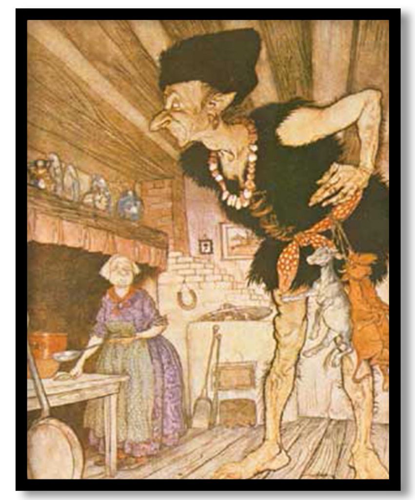 Fee fi fo fum, I smell the blood of an Englishman by Arthur Rackham (Date Unknown)