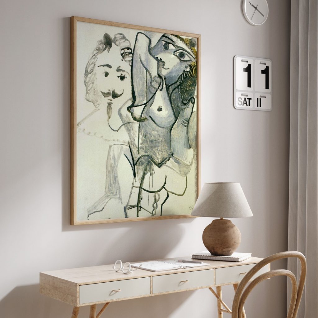 Female nude with man's head by Pablo Picasso (1967)