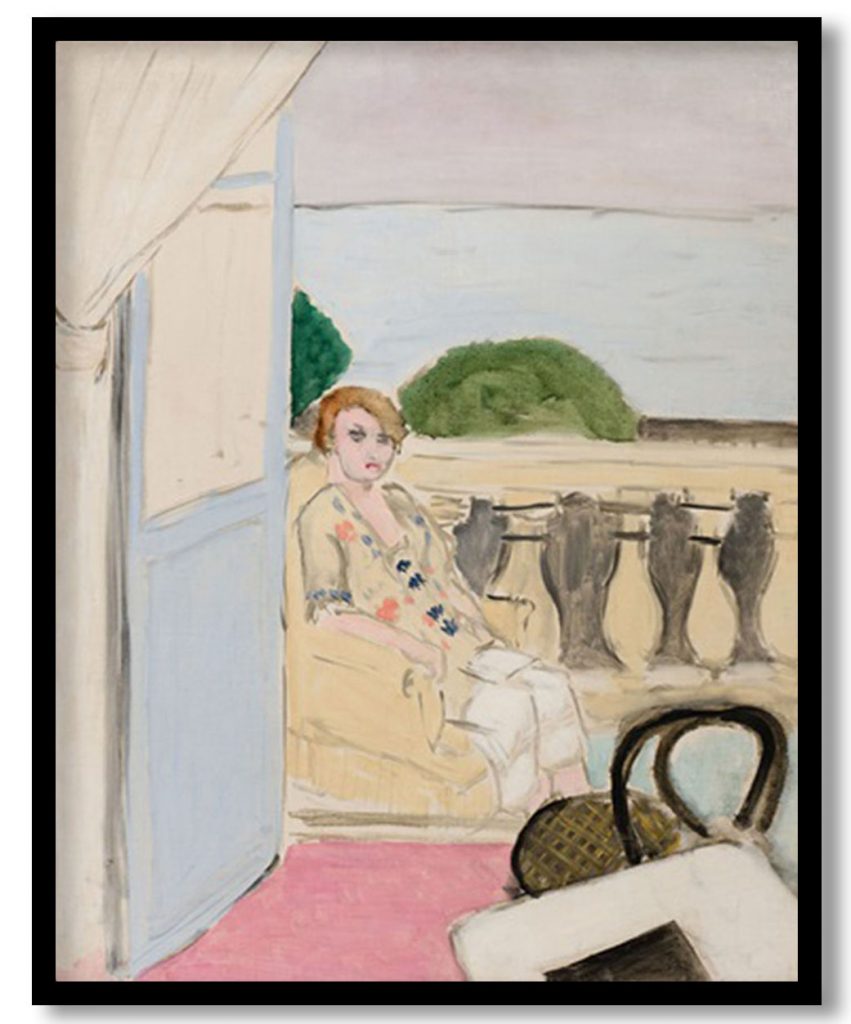 Femme Assise Sur Un Balcon by Henri Matisse (1919)