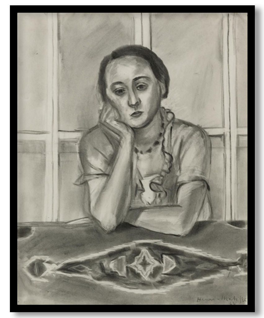 Figure in Scutari Carpet by Henri Matisse (1922)