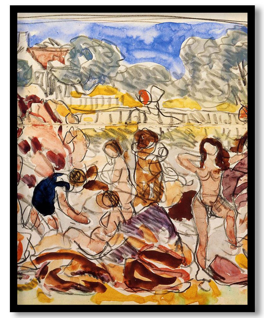 Figures on the Beach by Maurice Prendergast (1916-1918)