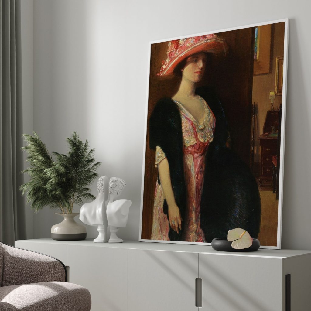 Fire Opals (aka Lady in Furs Portrait of Mrs. Searle) by Childe Hassam (1912)