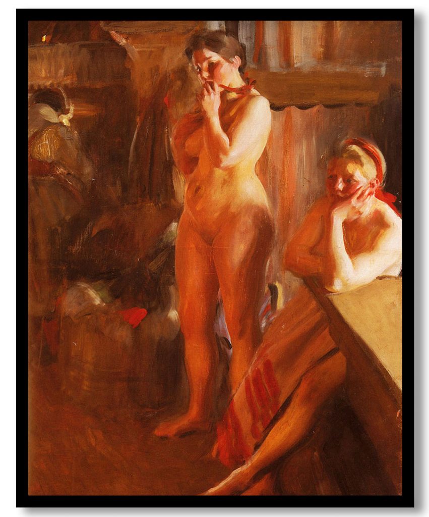 Firelight by Anders Zorn (Date Unknown)