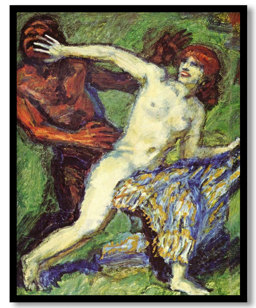 Fishing game (Faun and Nymph) by Franz Stuck (1904)