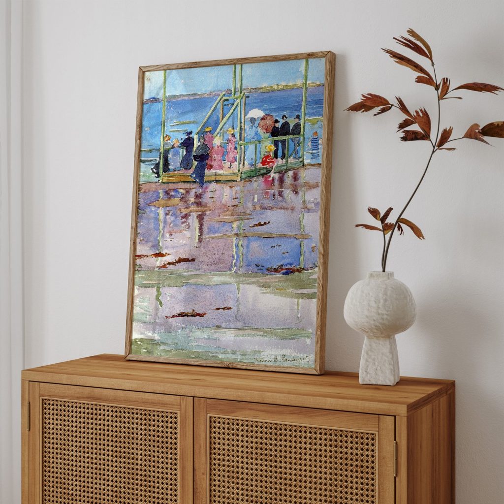 Float at Low Tide, Revere Beach (also known as People at the Beach) by Maurice Prendergast (1896-1897)