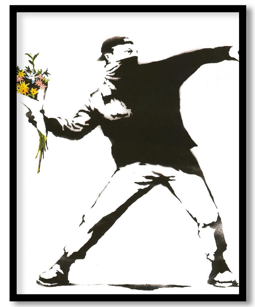 Flower thrower by Banksy (Date Unknown)