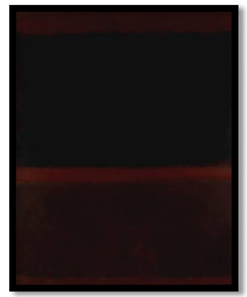 Black on Dark Sienna on Purple by Mark Rothko (1960)