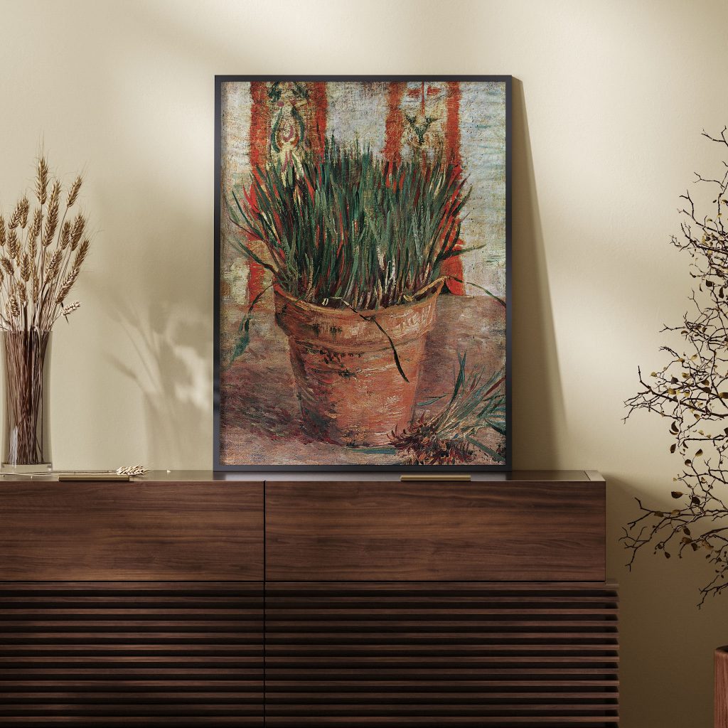 Flowerpot with Chives by Vincent van Gogh (1887)