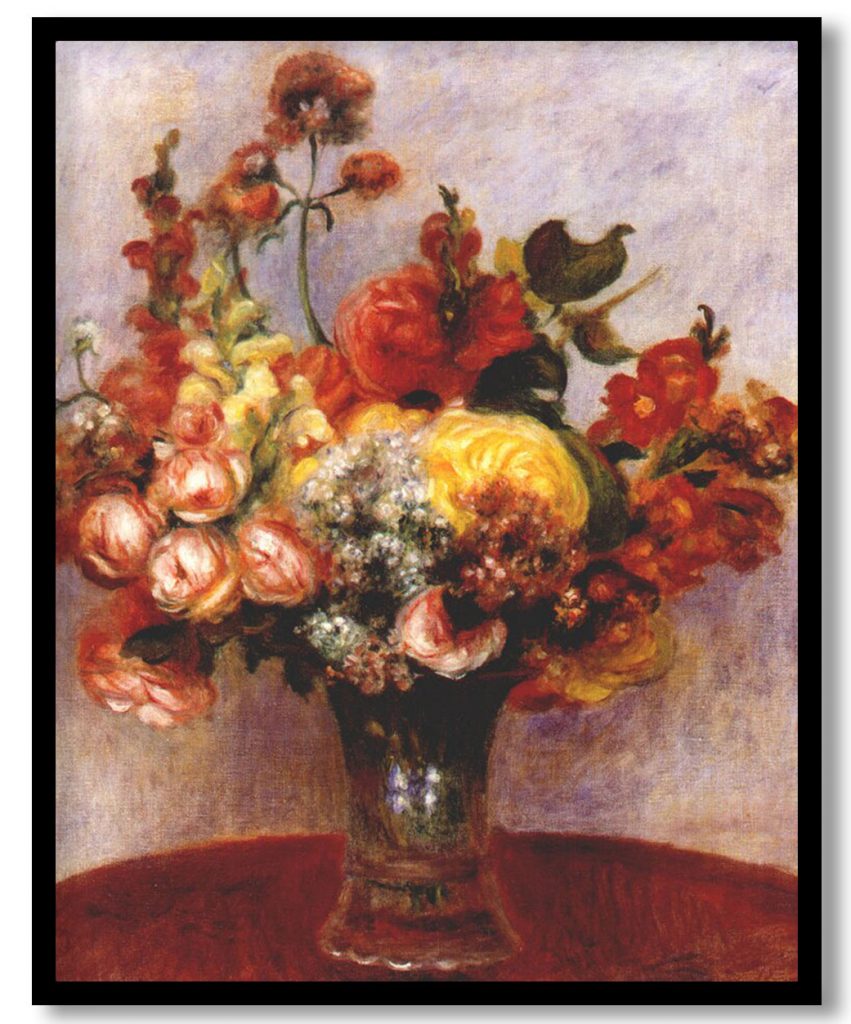 Flowers in a vase by Pierre Auguste Renoir (1898)