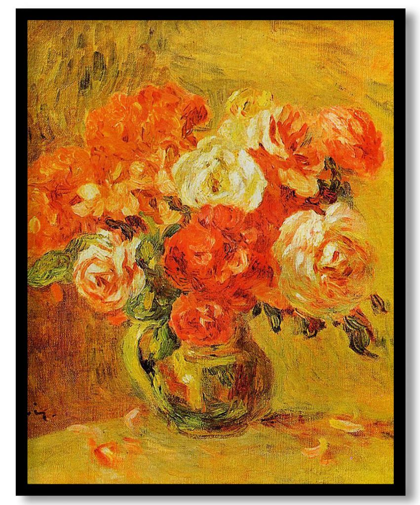 Flowers in a Vase by Pierre Auguste Renoir (Date Unknown)