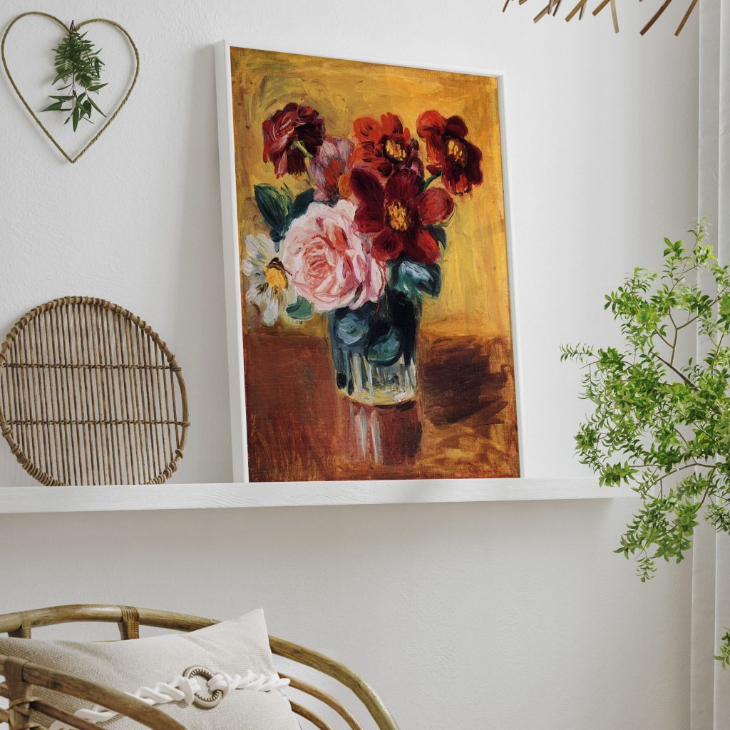 Flowers in a Vase by Pierre Auguste Renoir (Date Unknown)
