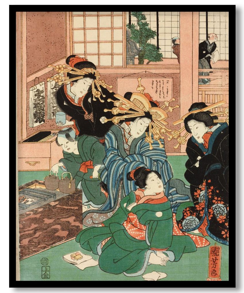 Flowers of Edo (Center) by Utagawa Kuniyoshi (1860)