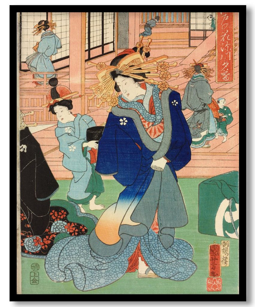Flowers of Edo (Right) by Utagawa Kuniyoshi (1860)