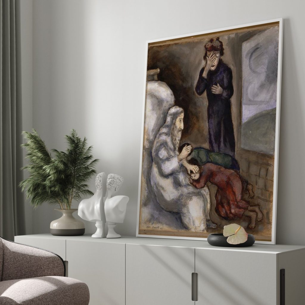 Blessing of Ephraim and Manasseh by Marc Chagall (1931)