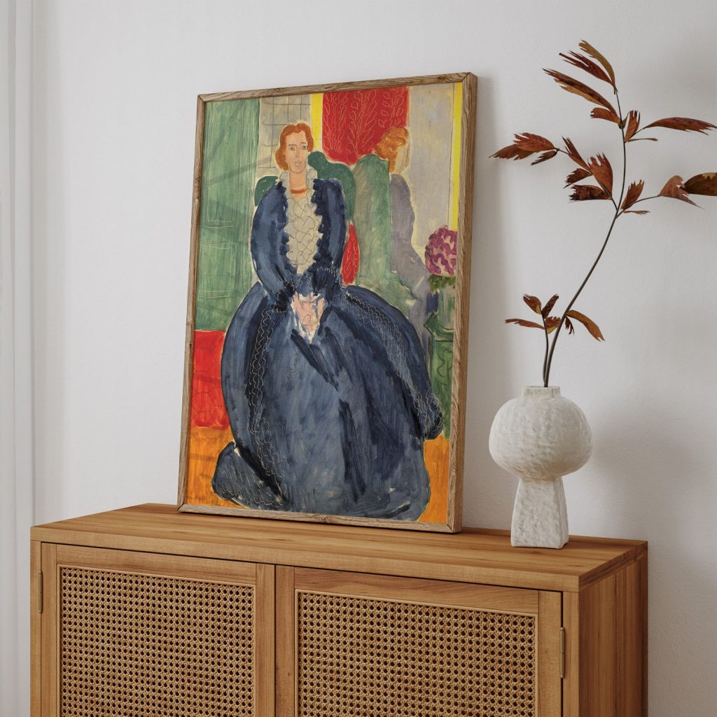Blue Dress Reflected in a Mirror by Henri Matisse (1937)