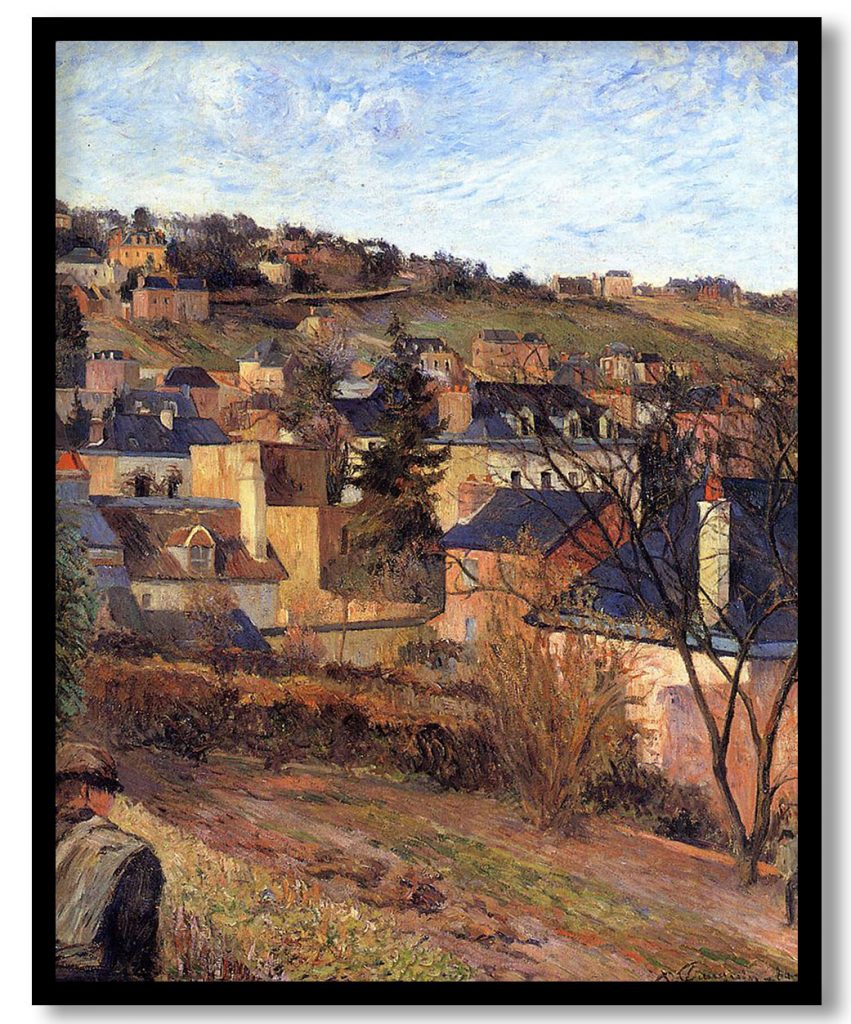 Blue roofs of Rouen by Paul Gauguin (1884)