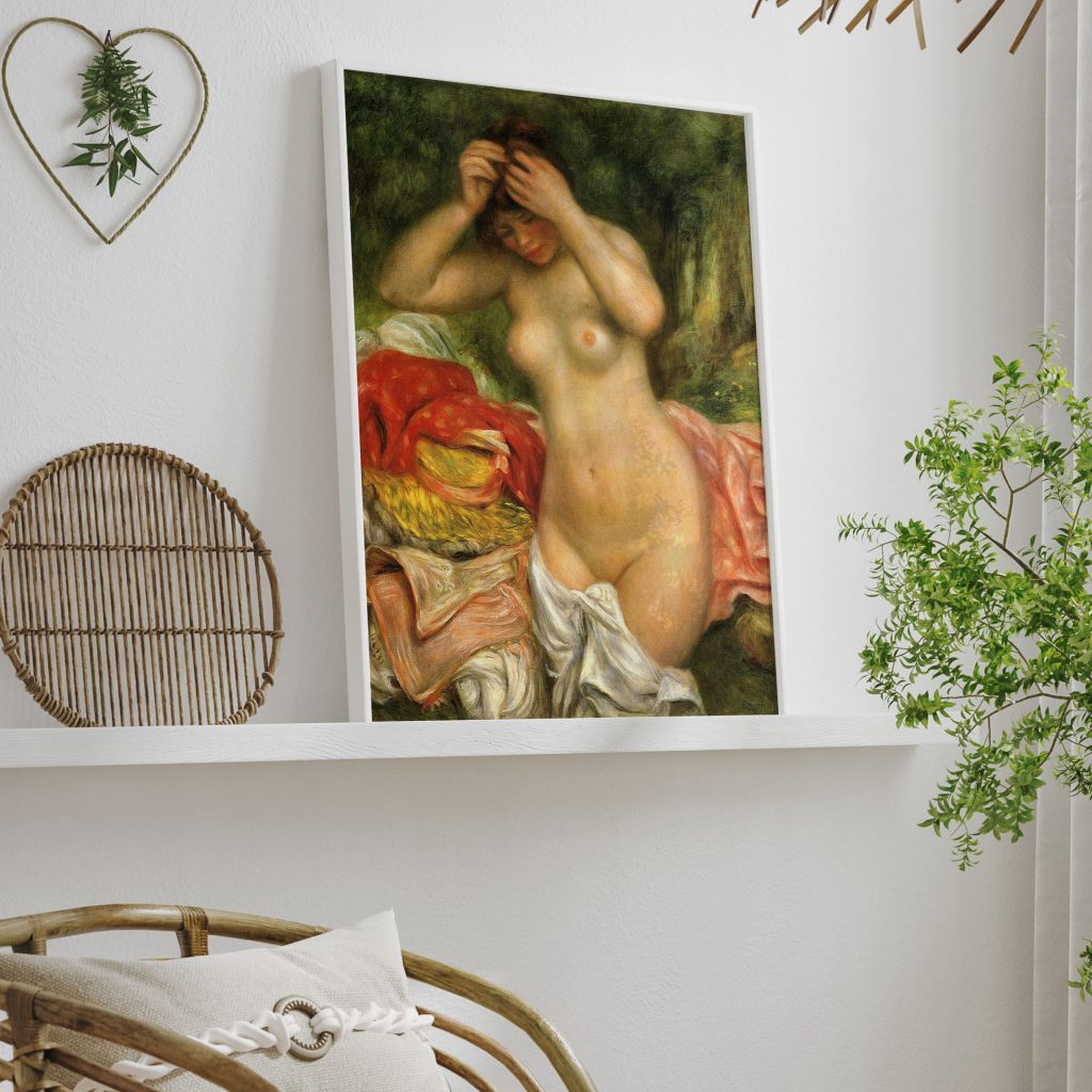 Bather Arranging her Hair by Pierre Auguste Renoir (1893)