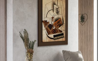 Wall Art | Bottle of Vieux Marc, Glass and Newspaper by Pablo