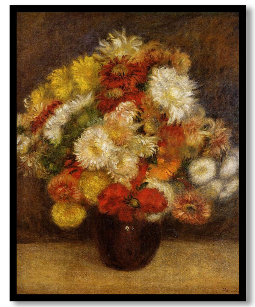 Bouquet of Chrysanthemums by Pierre Auguste Renoir (1881)