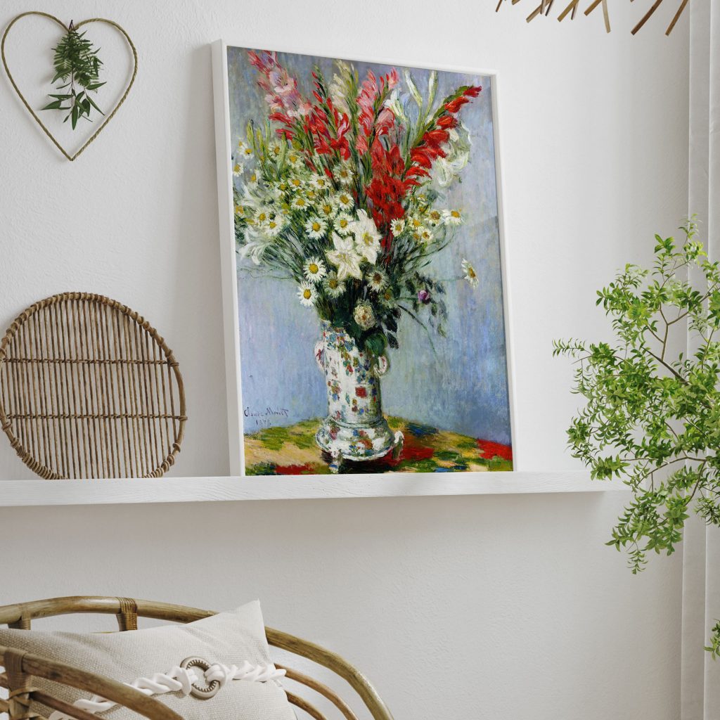 Bouquet of Gadiolas, Lilies and Dasies by Claude Monet (1878)