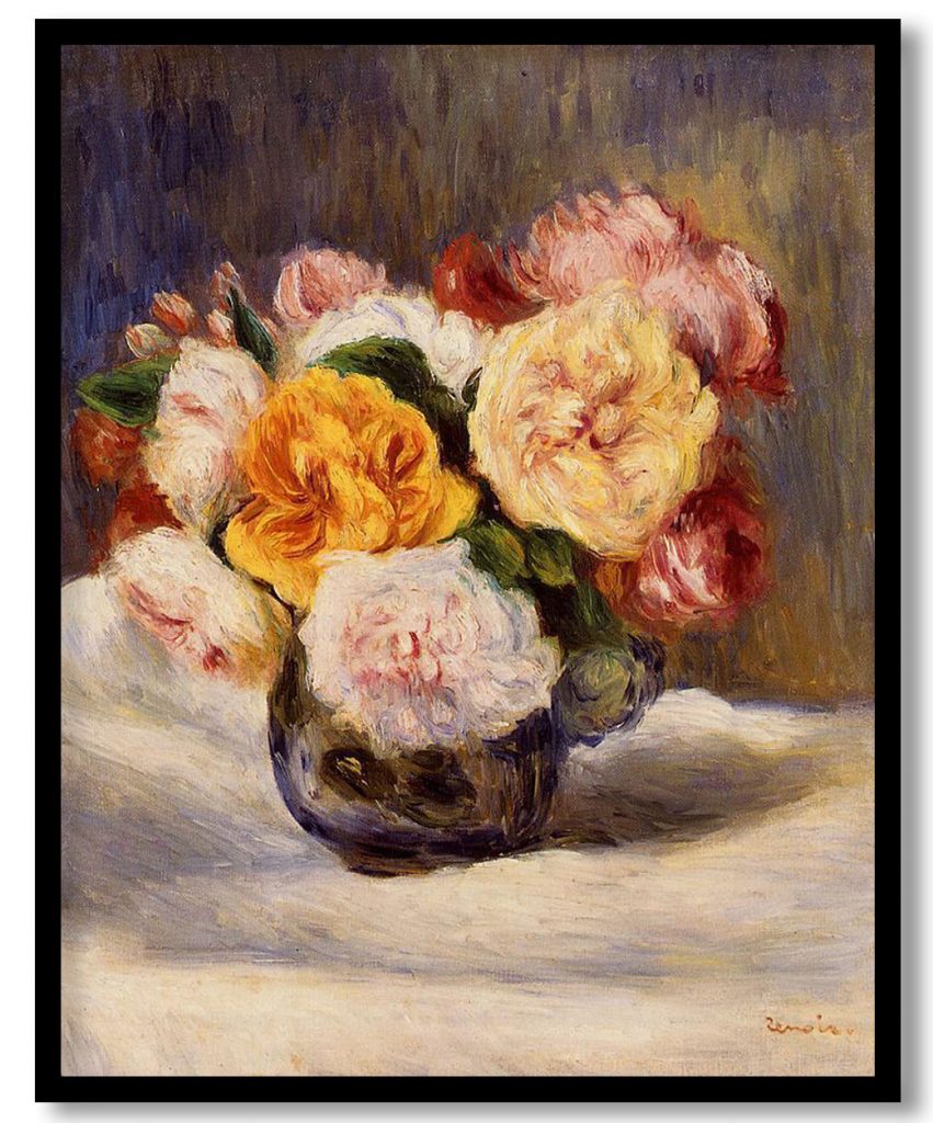 Bouquet of Roses by Pierre Auguste Renoir (1883)