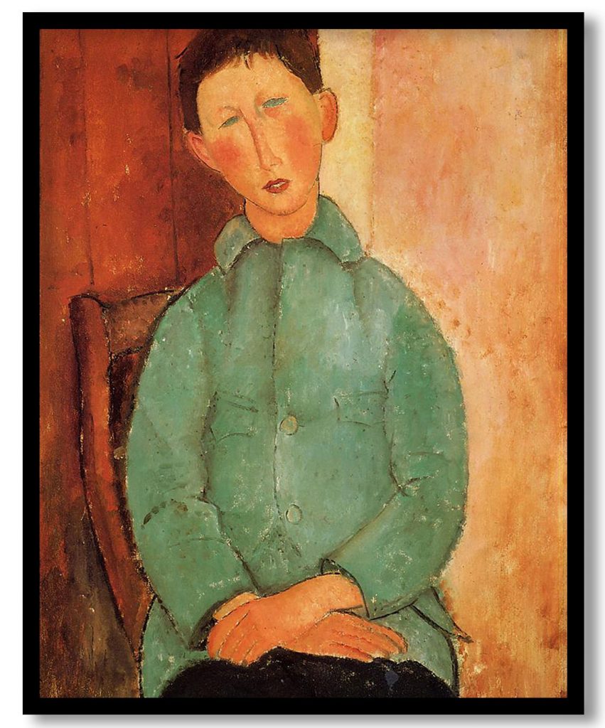 Boy in a Blue Shirt by Amedeo Modigliani (1918)