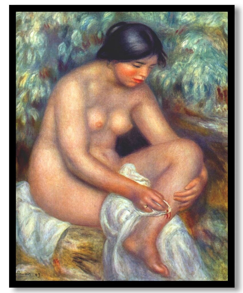 Bather wiping a wound by Pierre Auguste Renoir (1909)