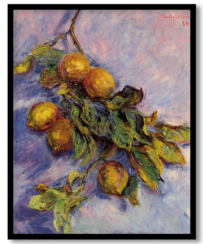 Branch of Lemons by Claude Monet (1884)