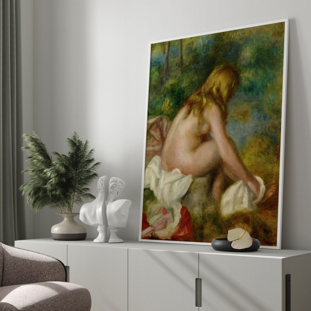 Bather, Seated Nude by Pierre Auguste Renoir (1895)