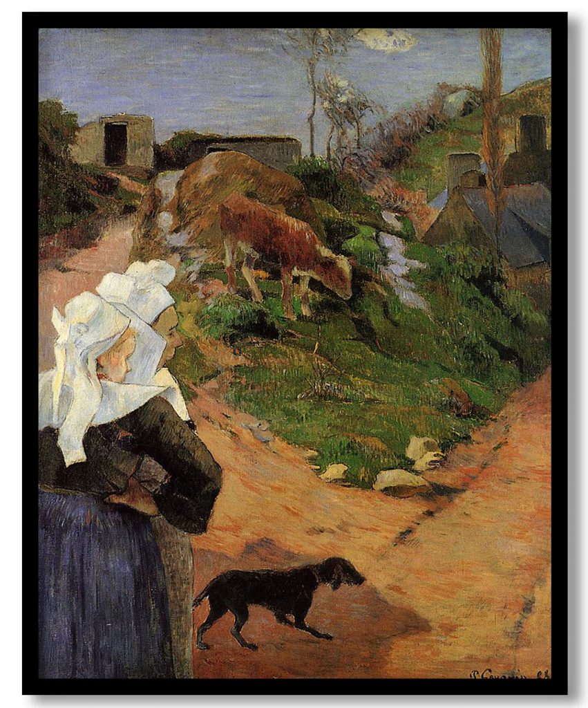 Breton Women at the Turn by Paul Gauguin (1888)