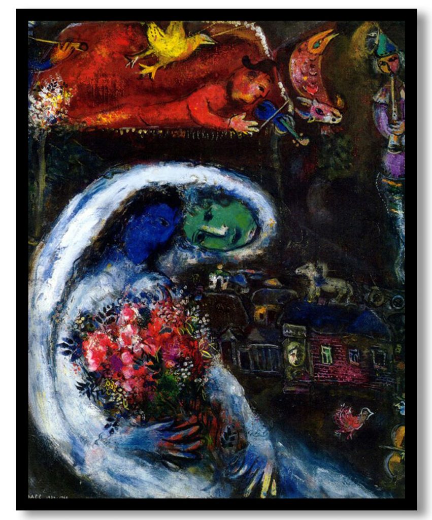 Bride with Blue Face by Marc Chagall (1932)