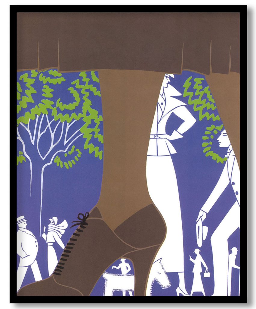 Brown Boot by Erte (Date Unknown)