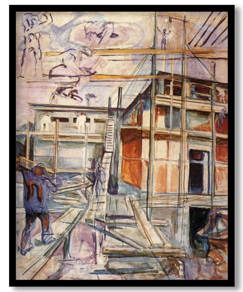 Building the Winter Studio. Ekely by Edvard Munch (1929)