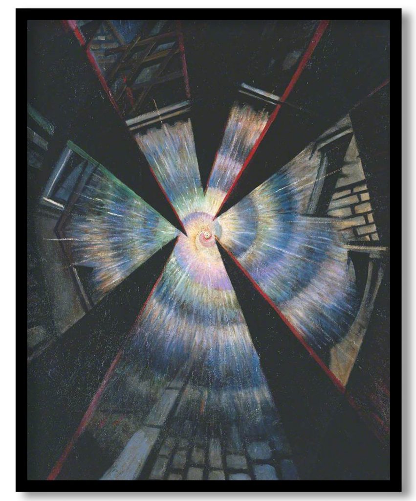 Bursting Shell by C. R. W. Nevinson (1915)