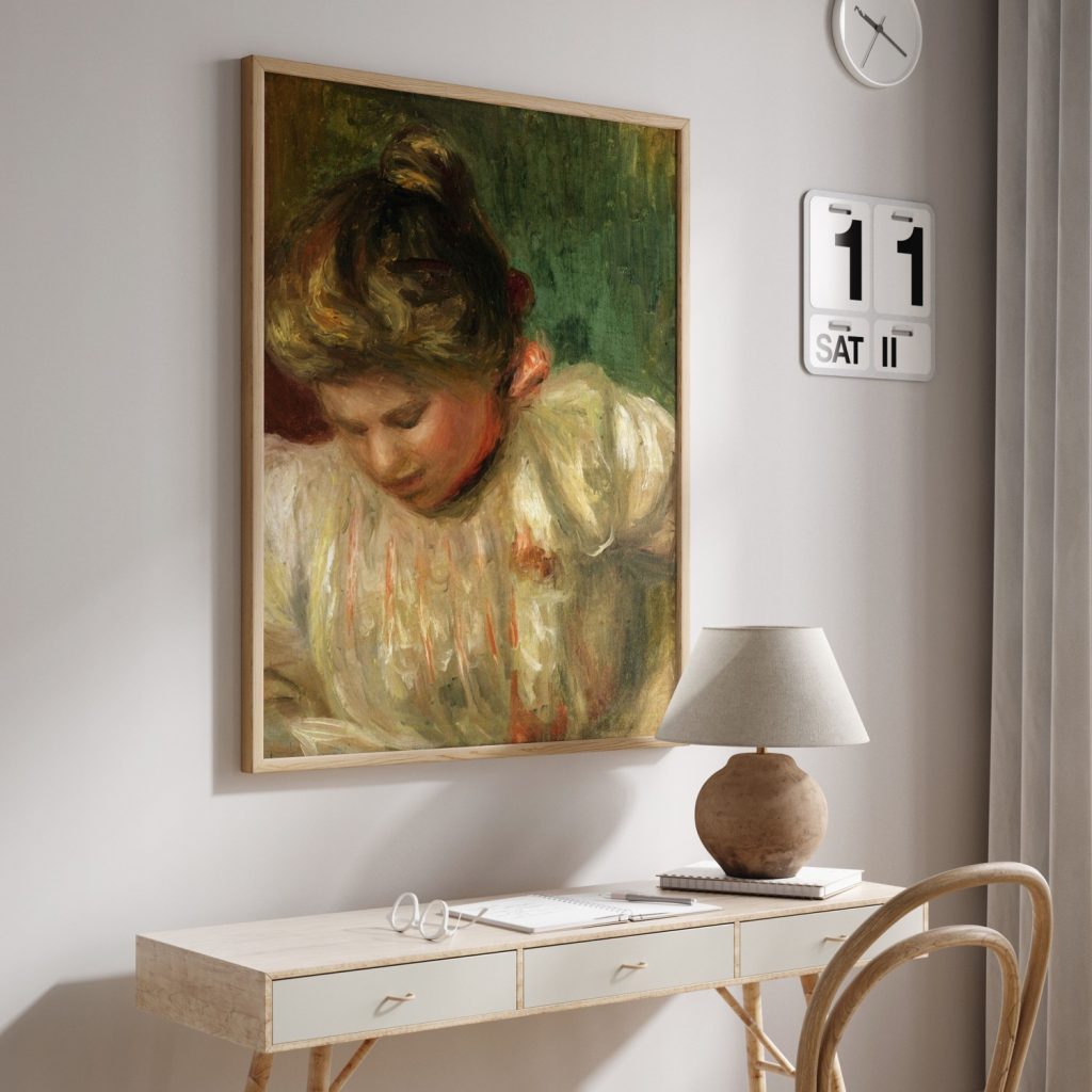 Bust of a Girl by Pierre Auguste Renoir (1900)