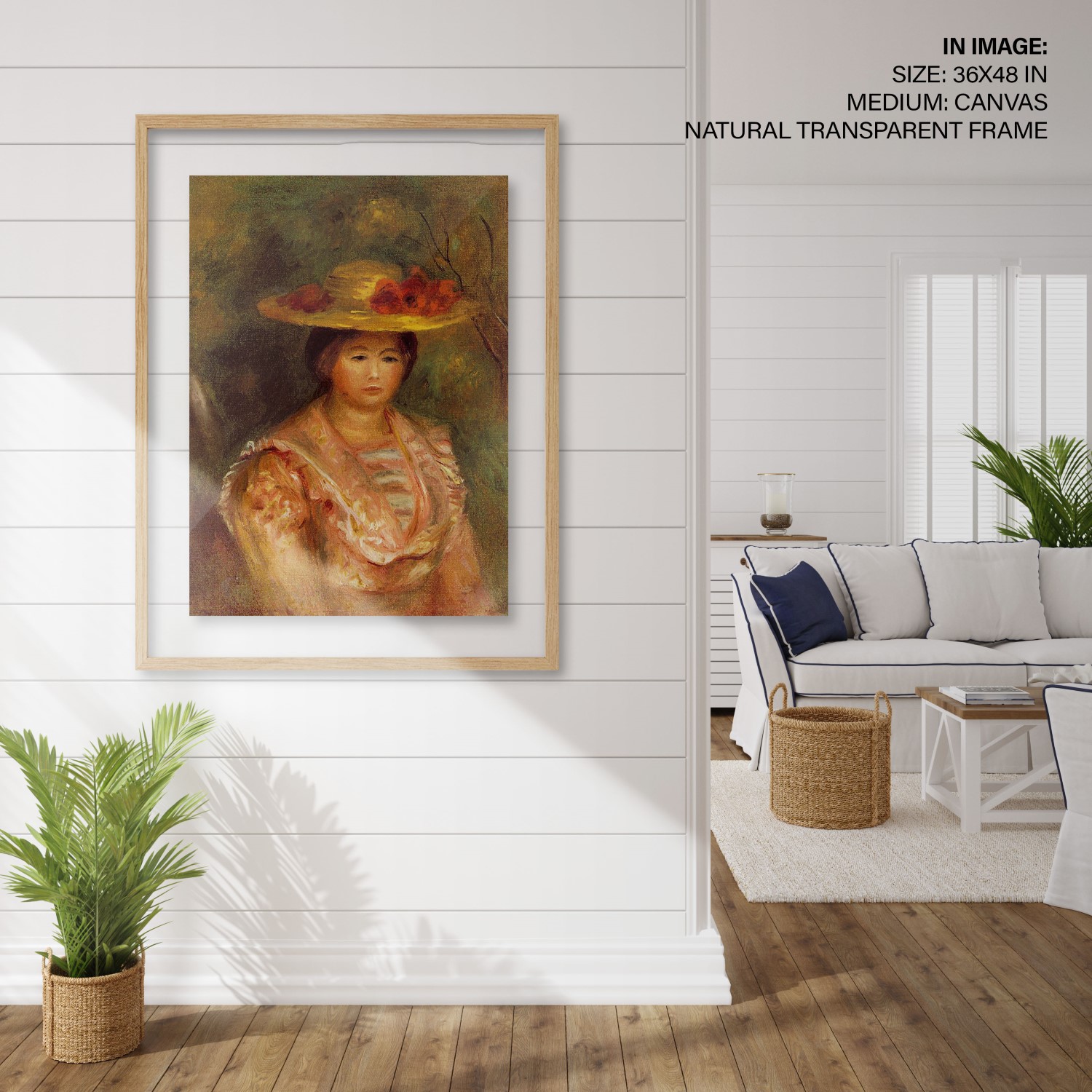 Hampton,Style,Living,Room,Interior,With,Frame,Mockup,,3d,Render Hampton,Style,Living,Room,Interior,With,Frame,Mockup,,3d,Render