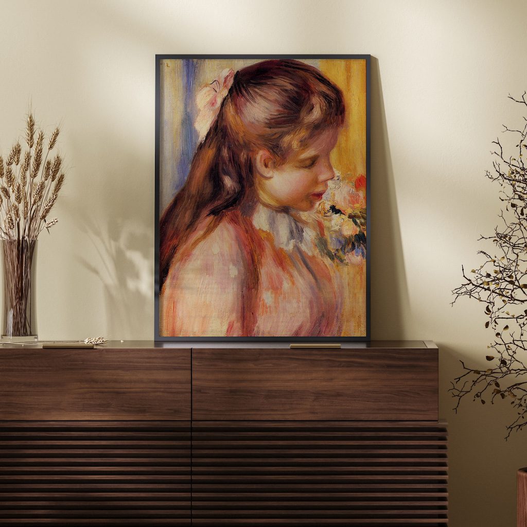 Bust of a Young Girl by Pierre Auguste Renoir (1895)
