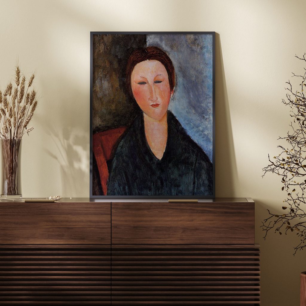 Bust of a Young Woman (Mademoiselle Marthe) by Amedeo Modigliani (1916-1917)