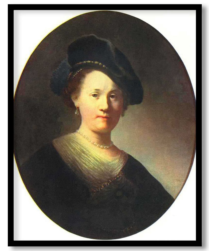 Bust of a Young Woman in a Cap by Rembrandt (1632)