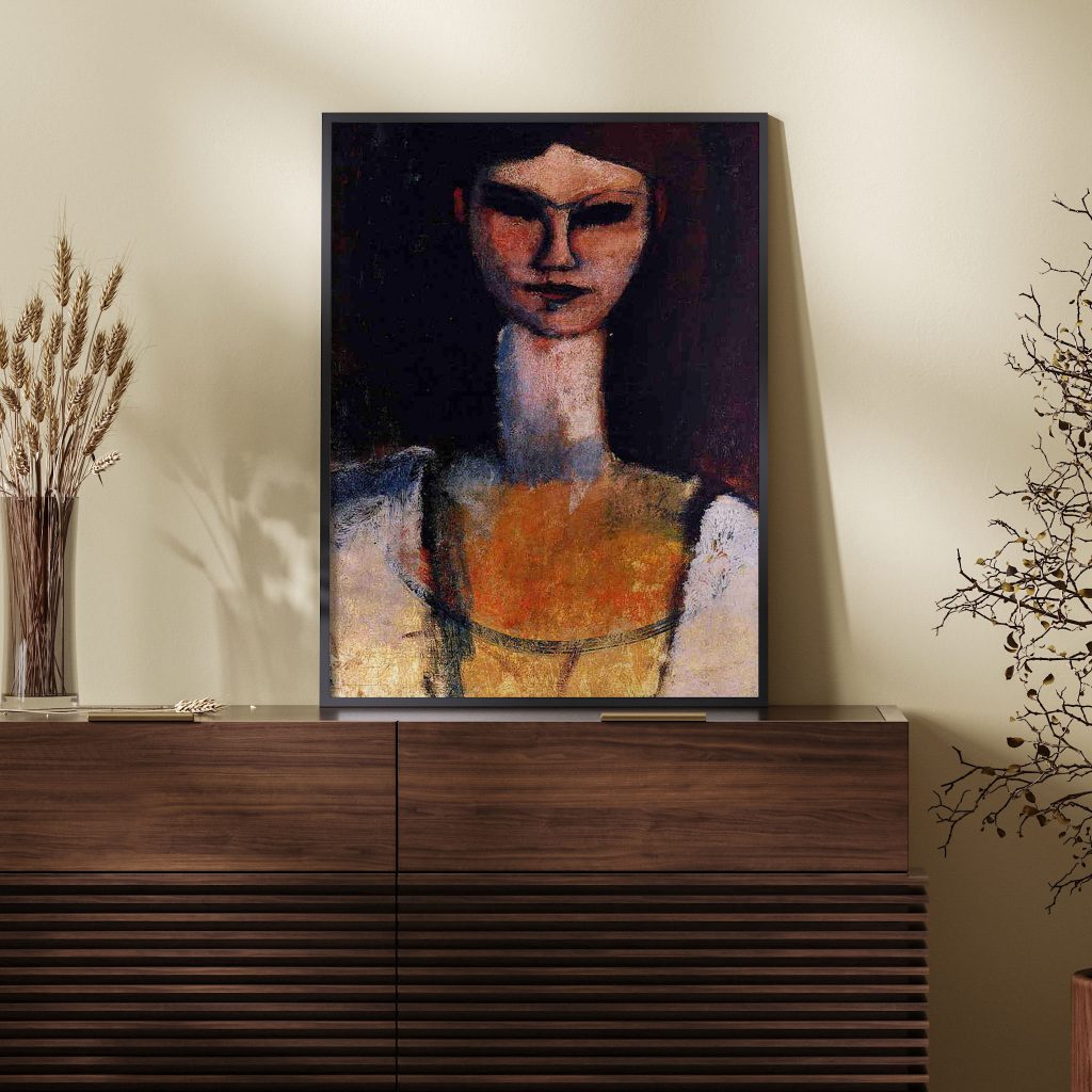 Bust of a Young Woman by Amedeo Modigliani (1919)