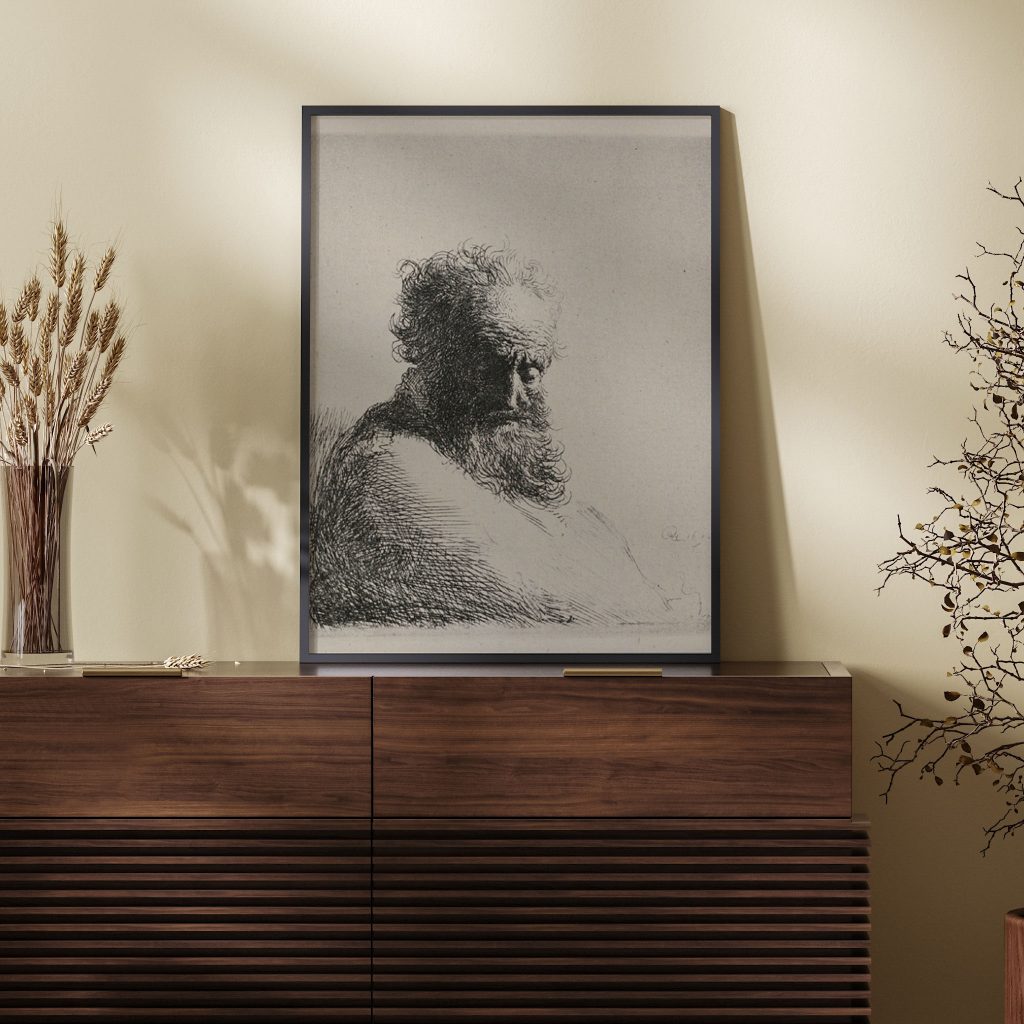 Bust of an Old Man with a Large Beard by Rembrandt (1631)