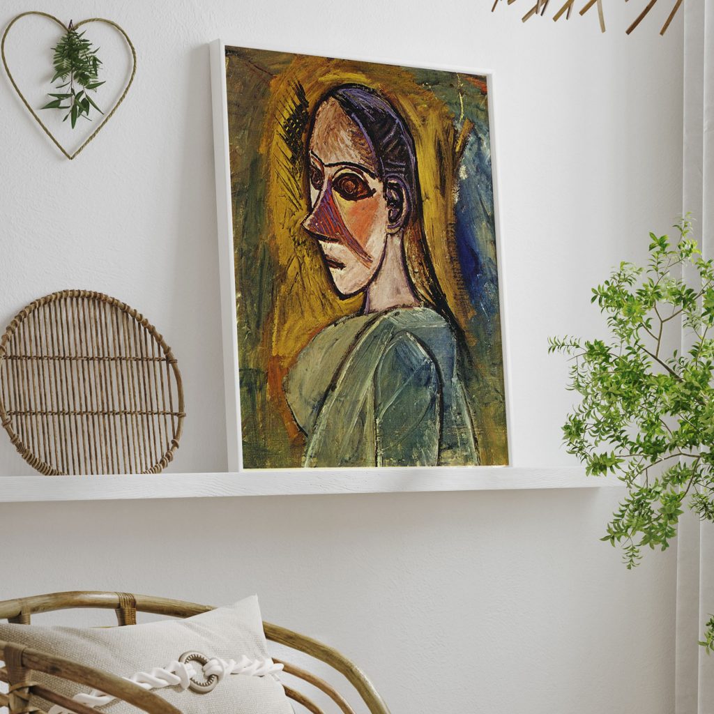 Bust of young woman from Avignon by Pablo Picasso (1907)