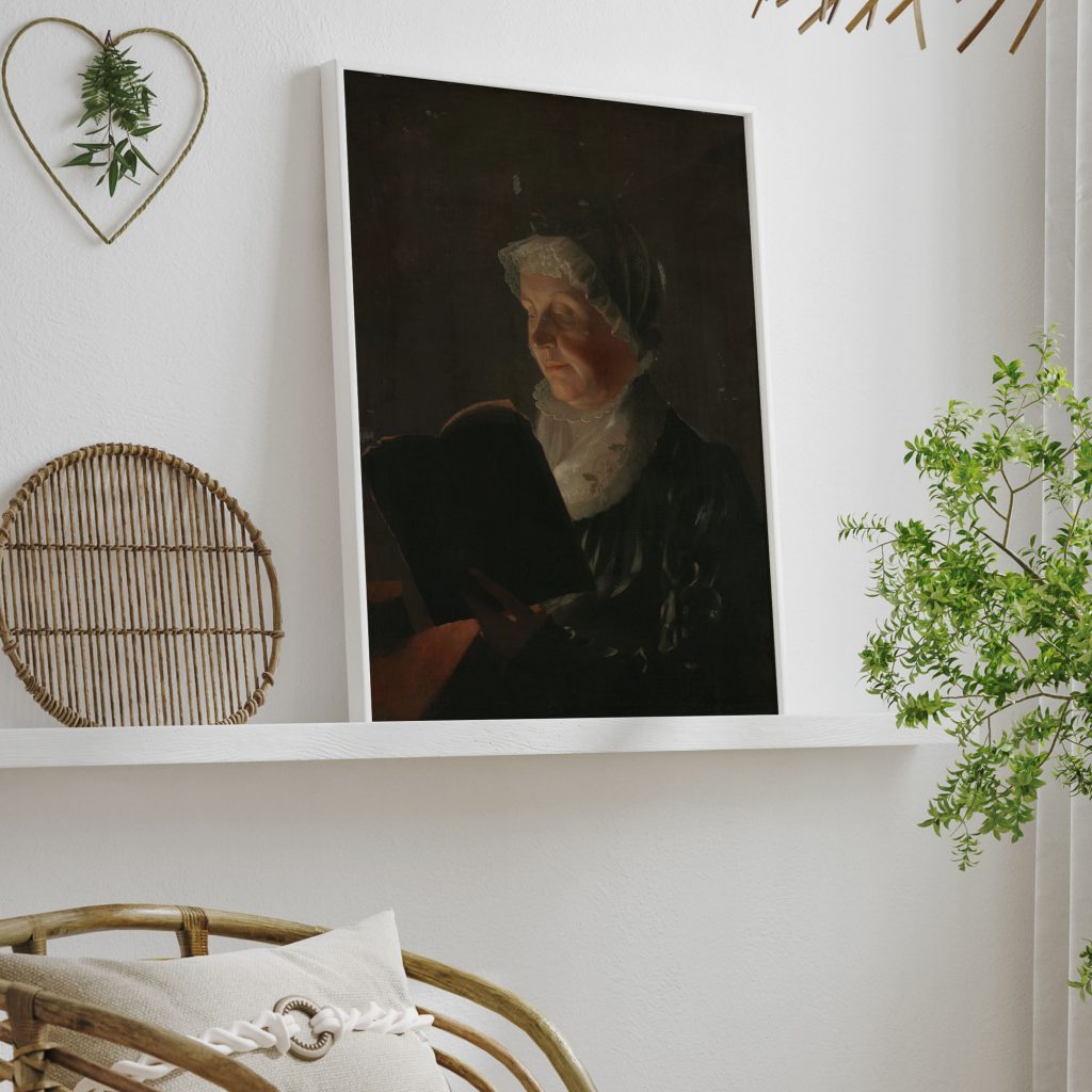 By Candlelight (Mrs. Jedidiah Morse) by Samuel Morse (1820)