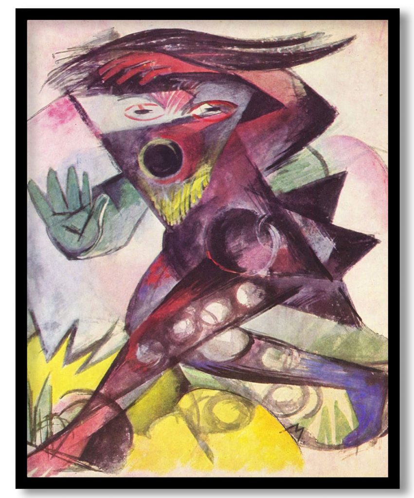 Caliban (from Shakespeare's The Tempest) by Franz Marc (1914)