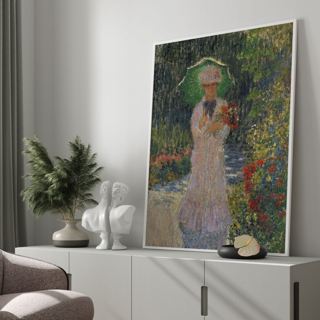 Camille with Green Parasol by Claude Monet (1876)