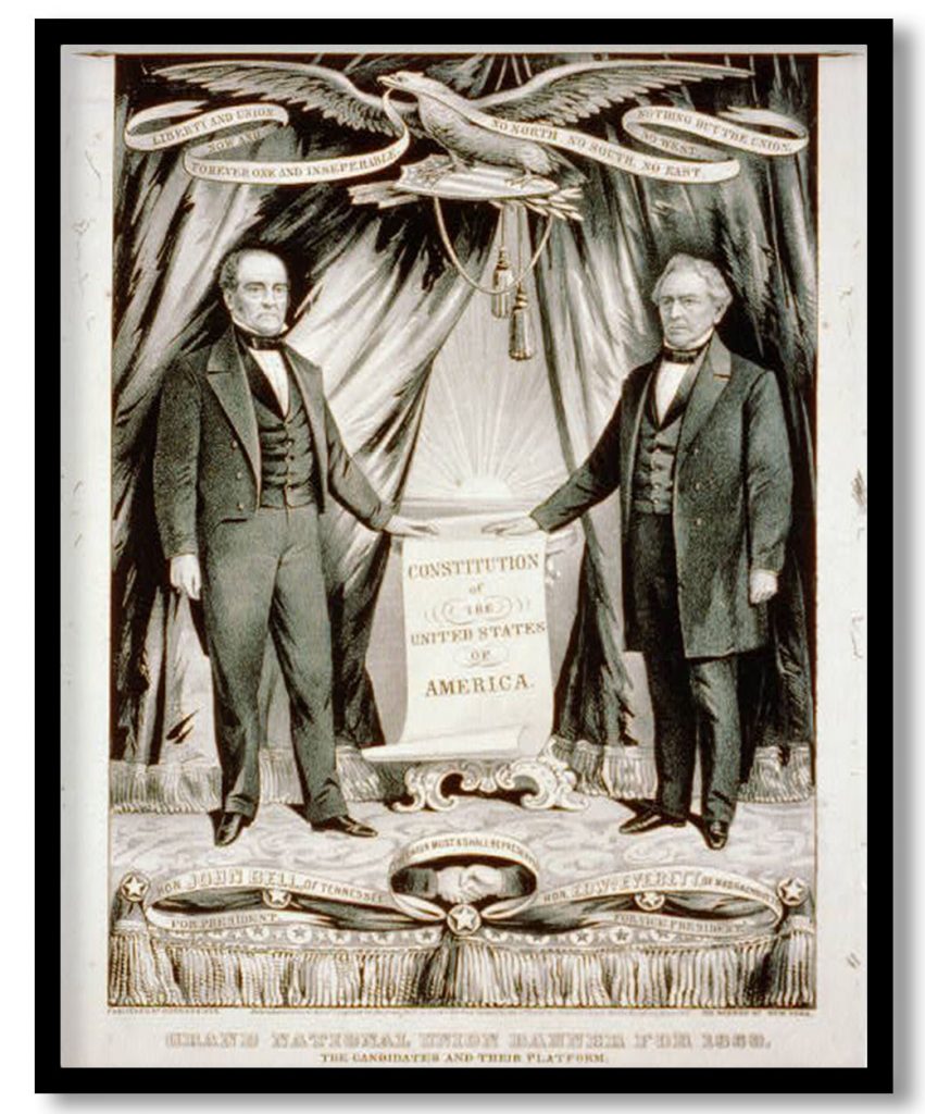 Campaign poster  by Currier and Ives (1860)